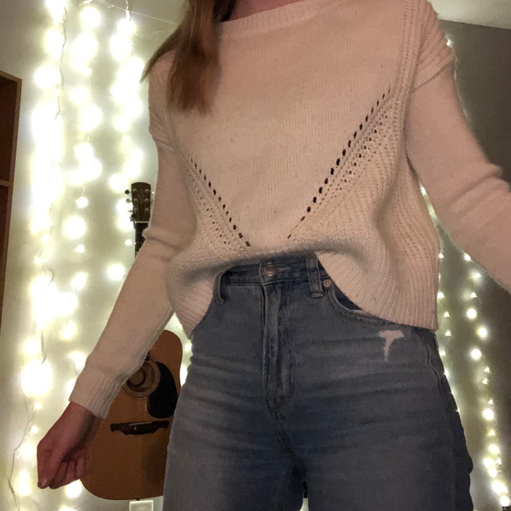 Cropped White Aeropostale Sweater
